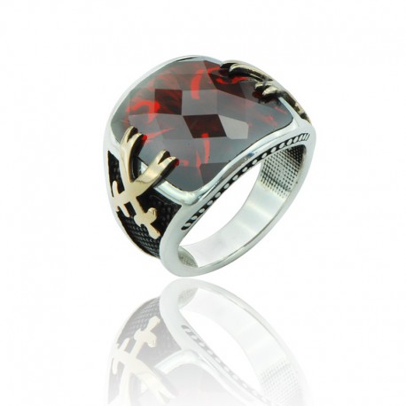 ANELLO UOMO IN ARGENTO STILE FASHION. COD. TA1009ANAR0000