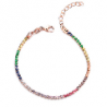 Bracciale in argento 925, e zirconi. COD. TA1443BRARORZZ