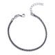 BRACCIALE TENNIS ARGENTO 2MM BLACK